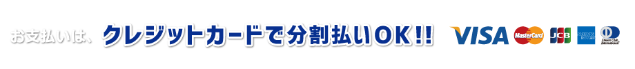 クレジットカードで分割払いOK
